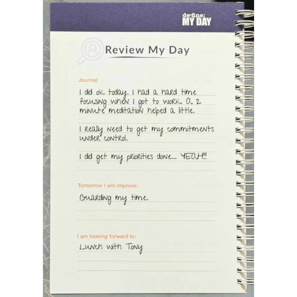 2X NEW DEFINE MY DAY Daily Planner & Goal Setting Gratitude Journal Undated